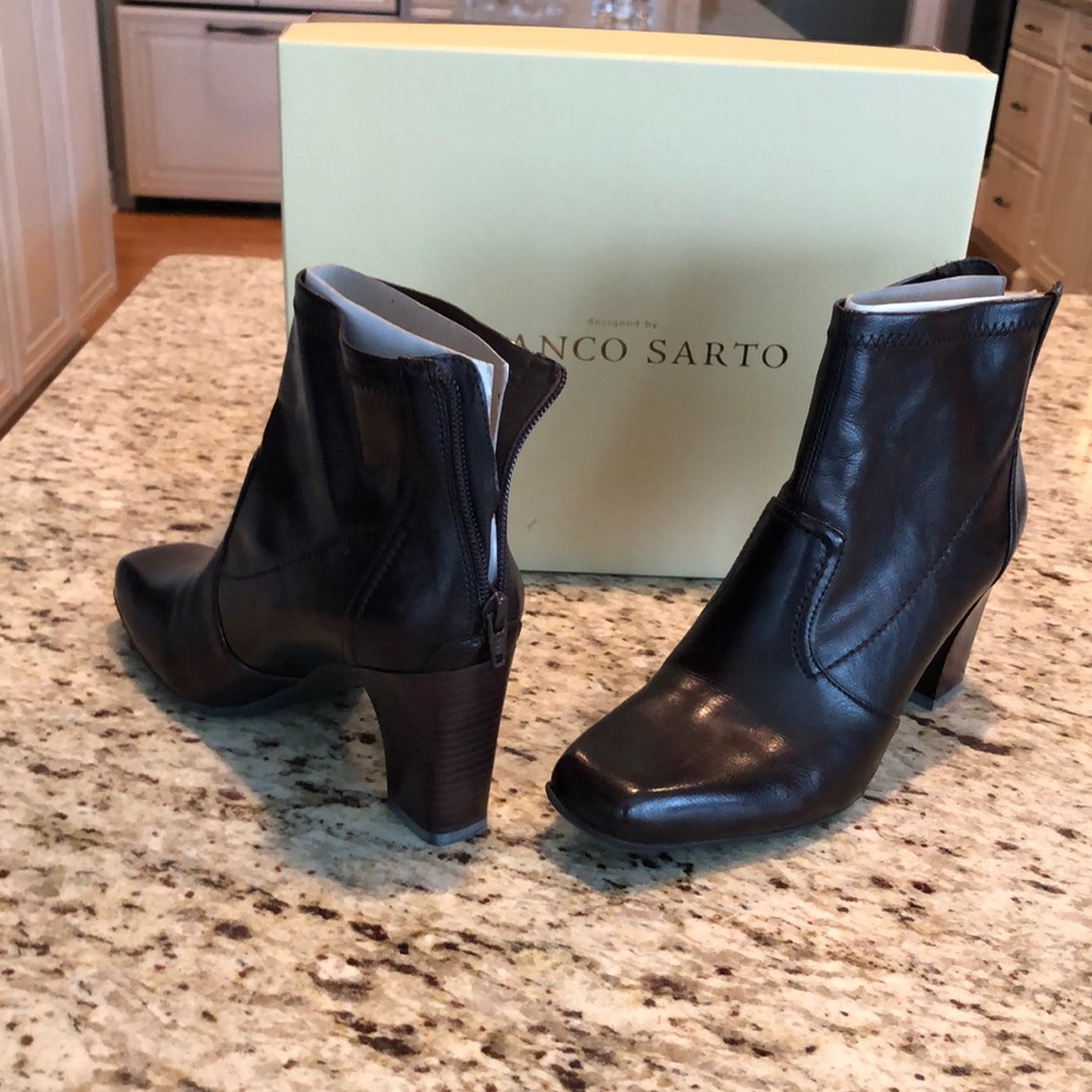 Franco Sarto chocolate brown booties